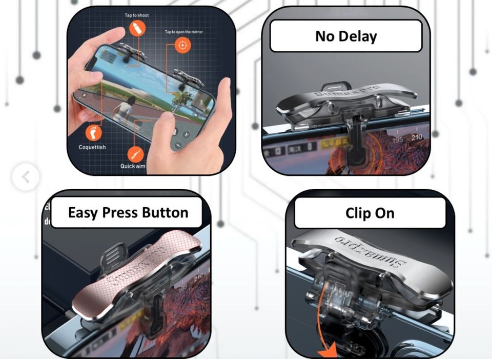 Triggere gaming  pubG, COD mobile etc