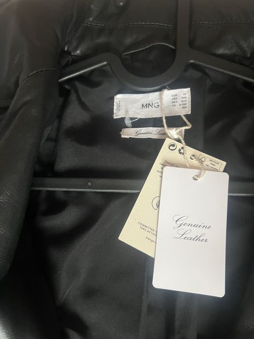 НОВО яке естествена кожа, Mango