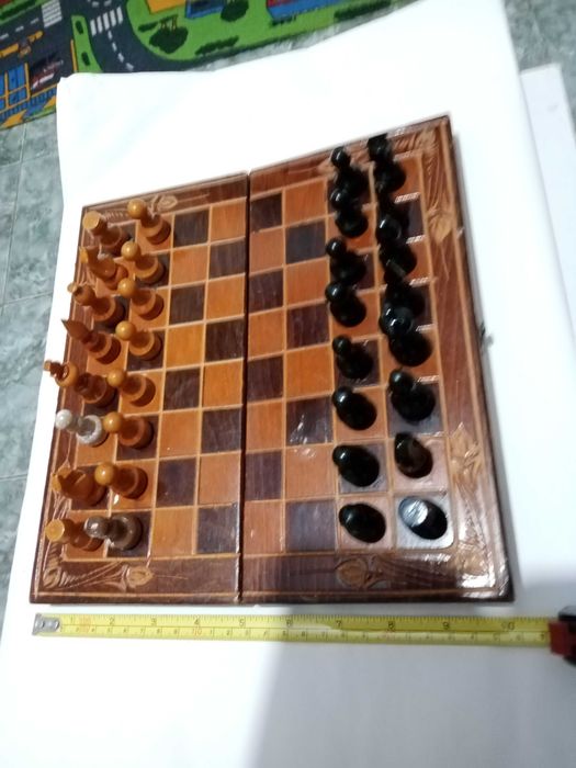 Sah de lemn,caseta mare si medie.