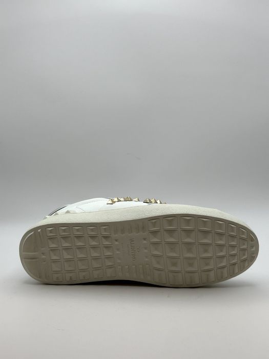 Valentino Rockstud White/Gold Sneakers