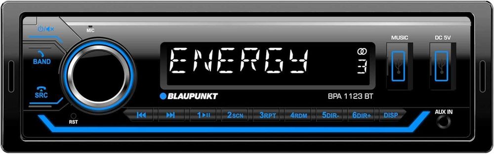Autoradio Blaupunkt BPA1123BT, Multicolor, Bluetooth, 2X USB