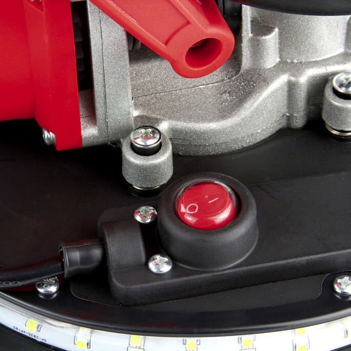 Шлайфмашина за стени и тавани KraftWorld – с кръгла LED глава,телескоп