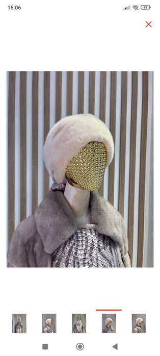 Натуральная норковая косынка