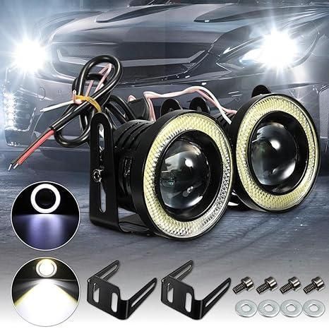 Лед халогени с ангелски очи 12V 89мм