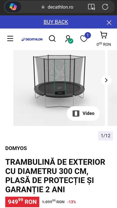 Trambulina exterior Domyos