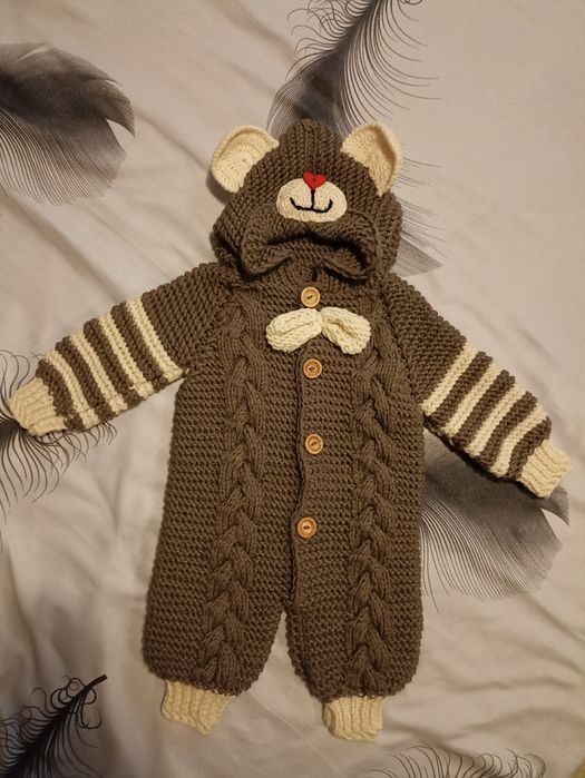 Combinezon impletit,0-6 luni