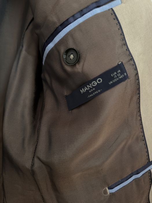 Sacou Mango Man Slim Fit, bej/taupe, mărimea 48