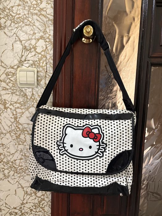 Оригинальная сумка-мессенджер Hello Kitty Sanrio (2013) в горошек y2k