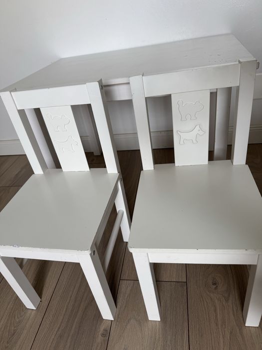 Set masa cu scaune copil de lemn Ikea