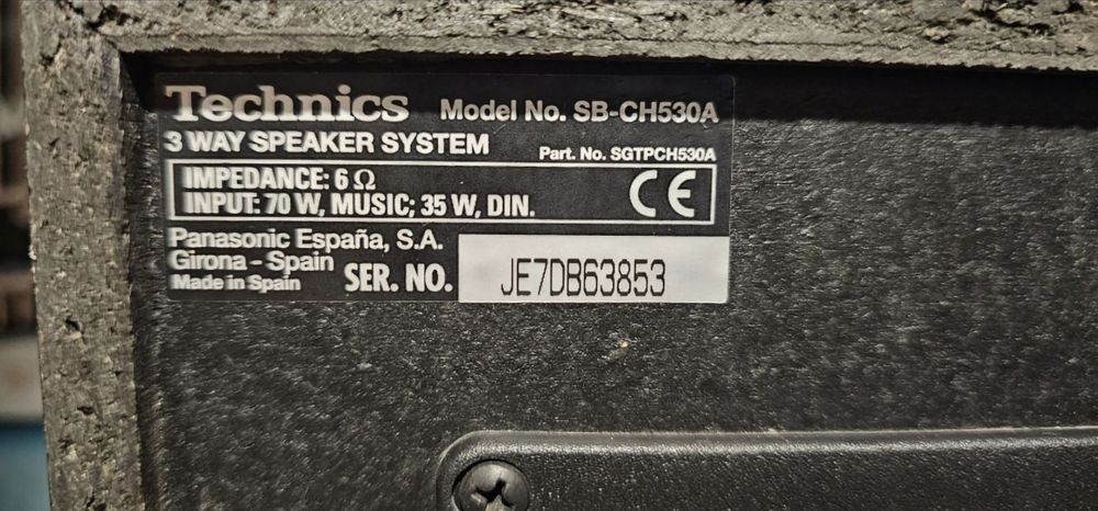 Boxe audio Technics SB CH 530 A