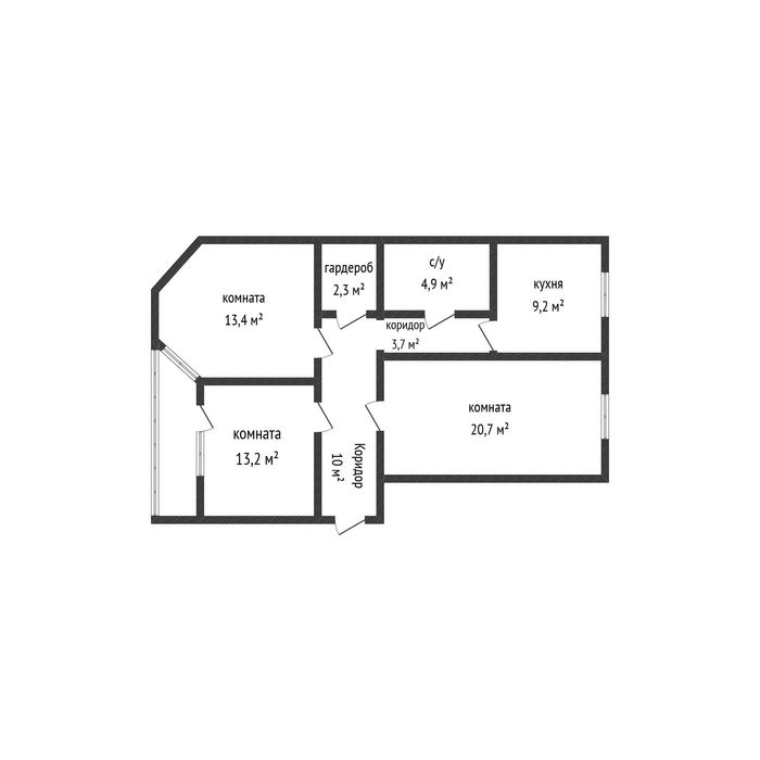 Продам 3к квартиру в ЦЕНТРЕ