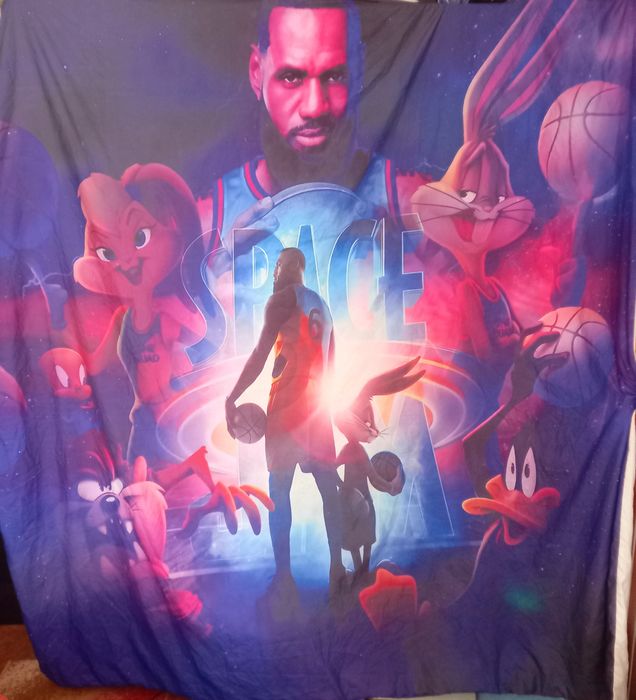 Husa plapuma / Draperie sau  Poster 2×2 m "SPACE JAM" LeBron James
