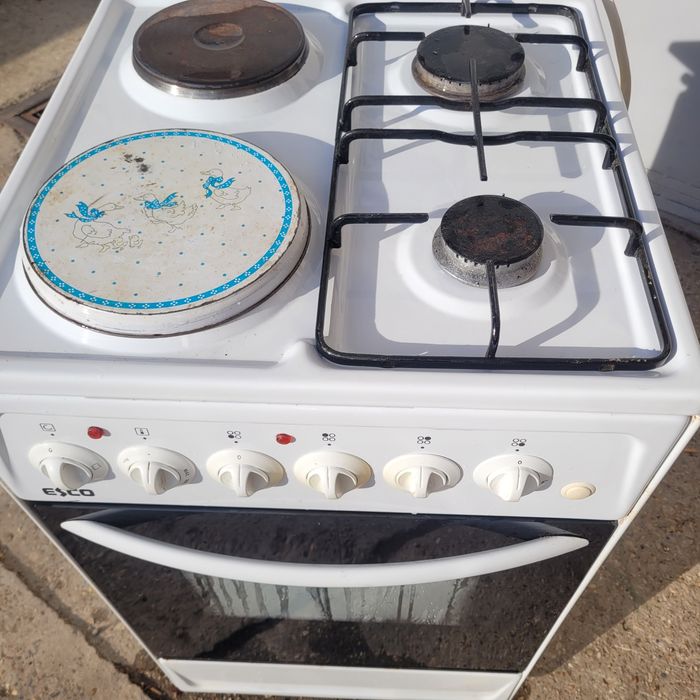 Печка газ и ток  .