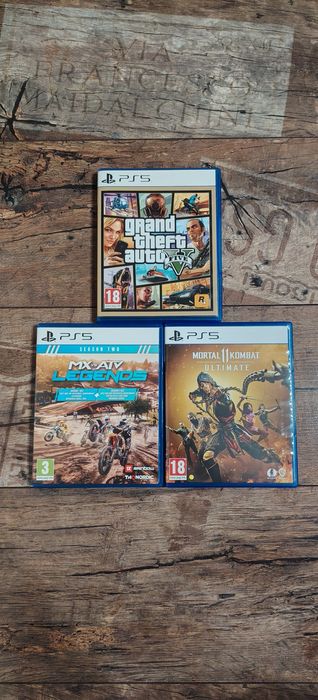 PS5 Игри GTA V + Mortal Kombat 11 + MX vs ATV (като нови)