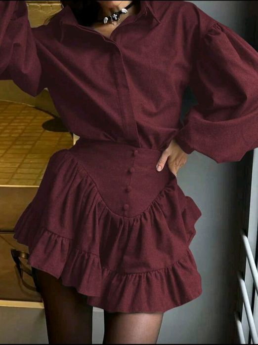 Дамски комплект в бордо