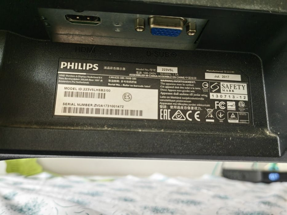 Monitor PHILIPS model 223v5vl