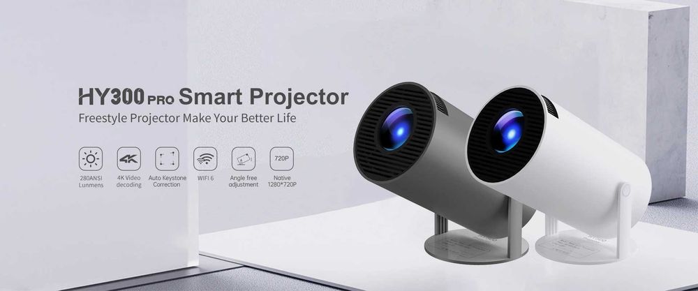 %PRO+ видео проектор до 130 инча екран 4K с Android 11 Youtube Netflix