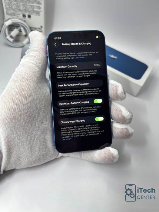 iPhone 13 mini, 256GB, Blue, 100% батерия, ОТЛИЧЕН, ГАРАНЦИЯ!