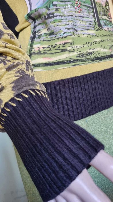 Pulover elegant, 80% matase tricotata, tricot dens, elastic, marimea L