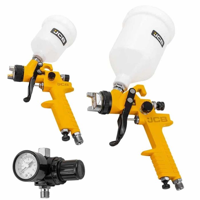 Пистолети за боядисване дюзи 1.4мм и 1мм и регулатор к-т 3бр JCB
