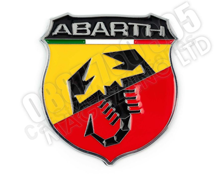 Метална Емблема за Fiat Abarth Скорпион Цветен Емайл