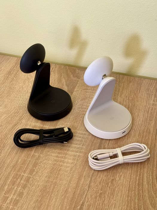 Set 2 incarcatoare wireless Anker MagGo Stand Qi2 15W 2-in-1
