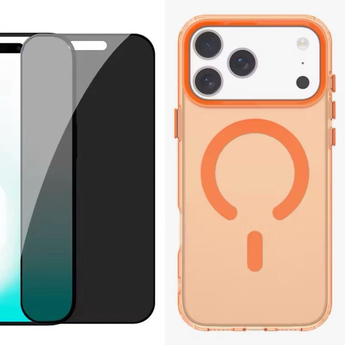 IPHONE 17 AIR PRO MAX - Husa Bumper Magsafe  + Folie Sticla Curbata