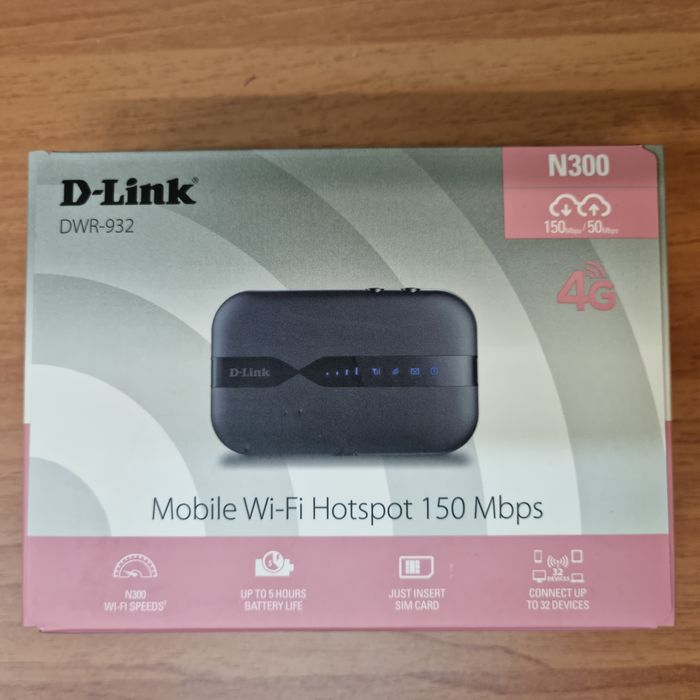 WI-Fi преносим рутер D-Link DWR-932 4G   бисквитка sim card отключен