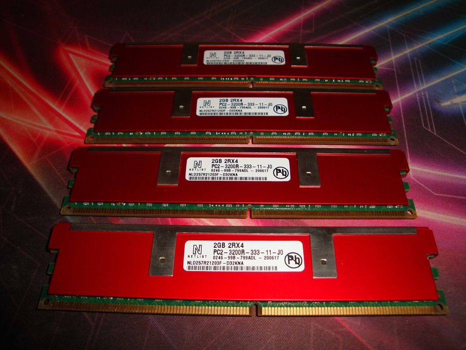Memorie ram server ECC Netlist 4x 2GB 2RX4 PC2 3200
