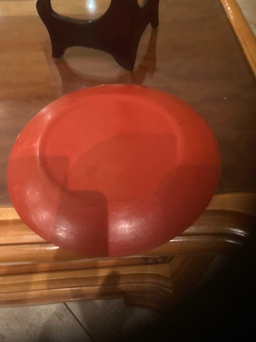 Vand set trei piese asiatice din cinnabru rosu