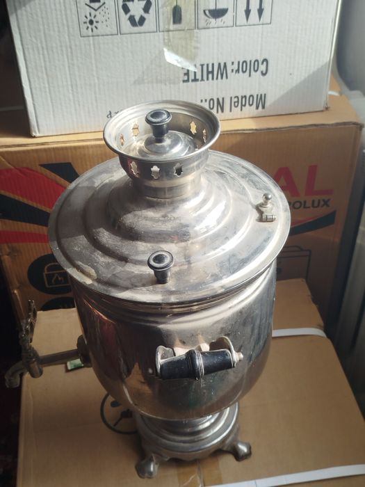 Советский самовар пятилитровый из нержавеющей стали