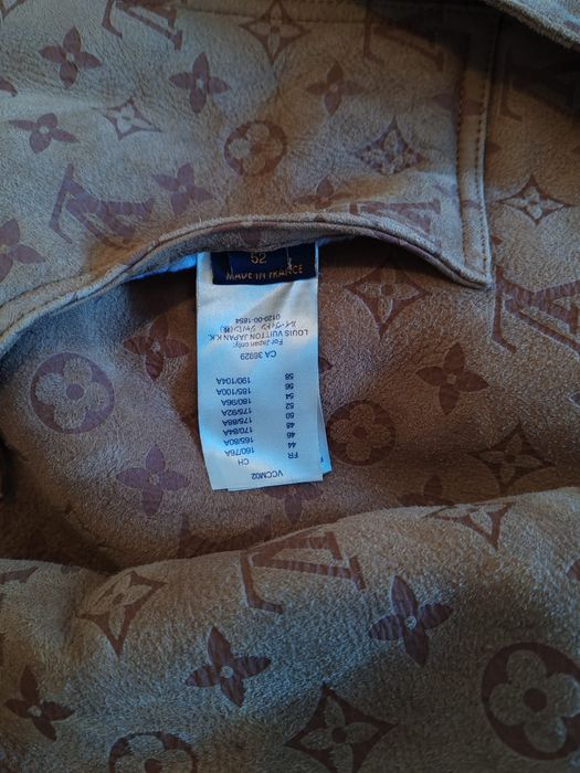 Luis Vuitton shearling Embossed monogram leather jacket HJL62EYGL Men'