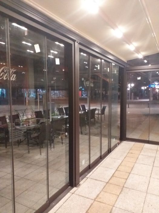 Плъзгаща 5 канална стъклена система безпрофилна