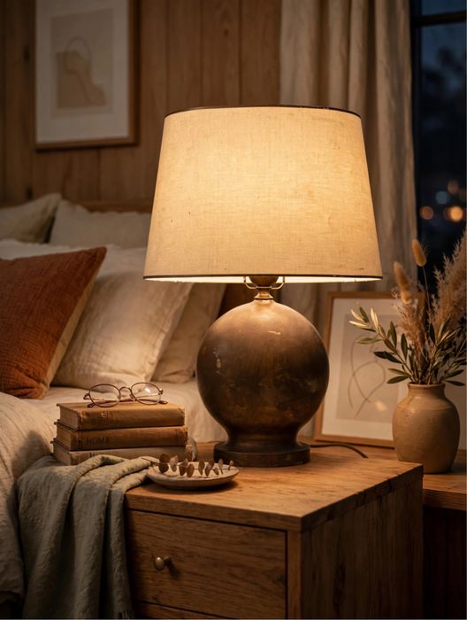 Lampa vintage veche soclu de alama tunata