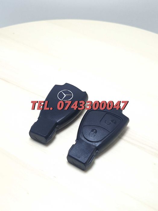 Carcasa Inlocuire Cheie Vehicul 2 Taste Mercedes C E Class Inlocuire Cheie Inlocuire Practic -Compatibila 3 Butoane Auto