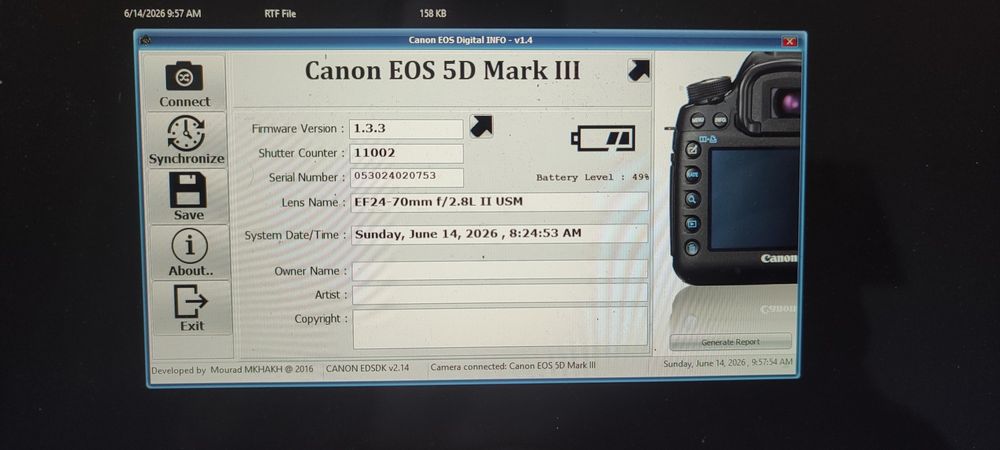 Body canon 5d Mark 3 (11000 cadre)