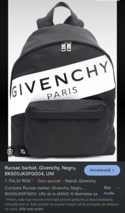 Rucsac Givenchy original unisex
