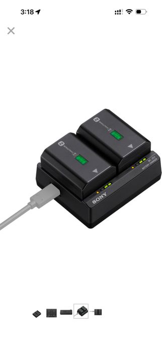 Продается оргинальное двойное зарядное устройство Sony BC‑ZD1