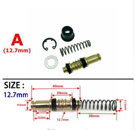 Kit Reparatie piston cilindr de lucru frane/ambr moto 12.7mm 11mm 14mm