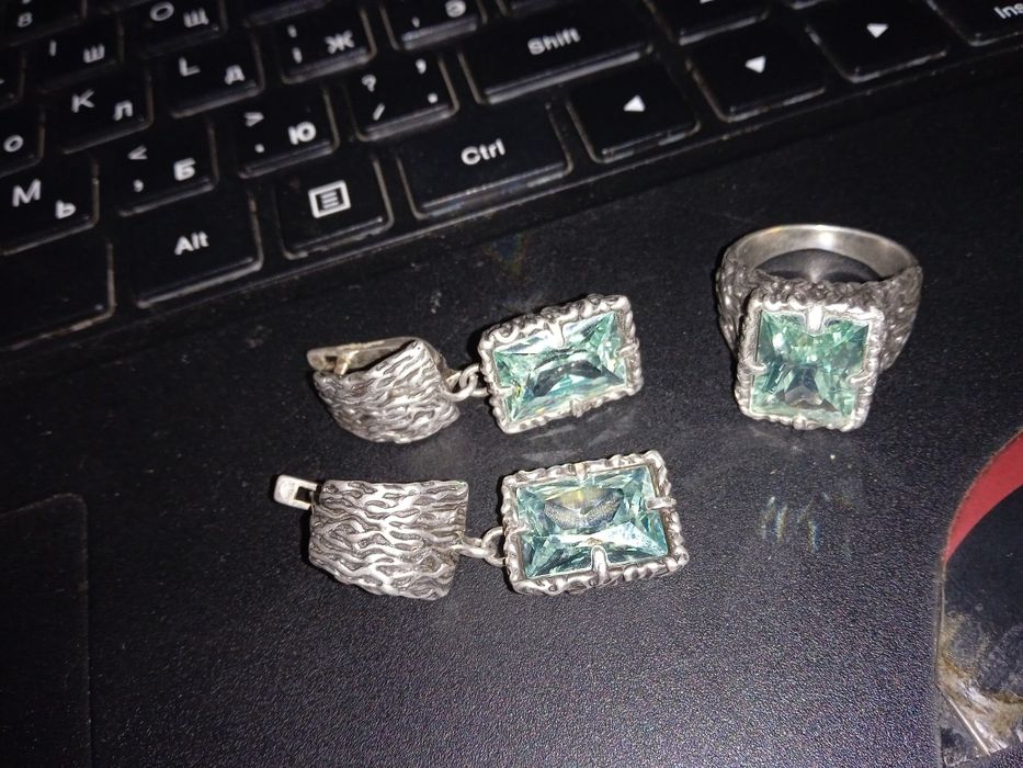 Набор серьги и кольцо