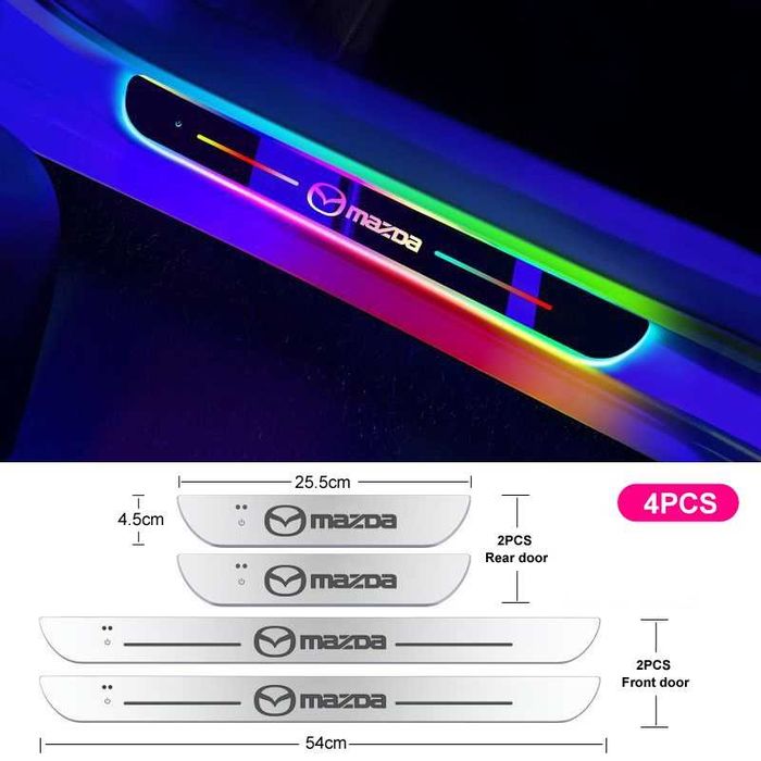 LED лайсни за прагове на автомобил