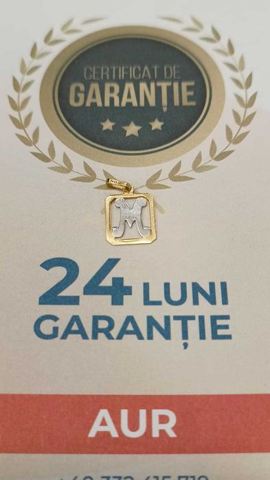 (Ag24 Harlau B.45408.3) Pandantiv aur 18K 0.78gr - Garantie 2 ani!