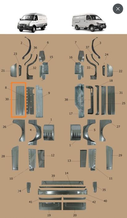 Продам ремонтные части на  газель.