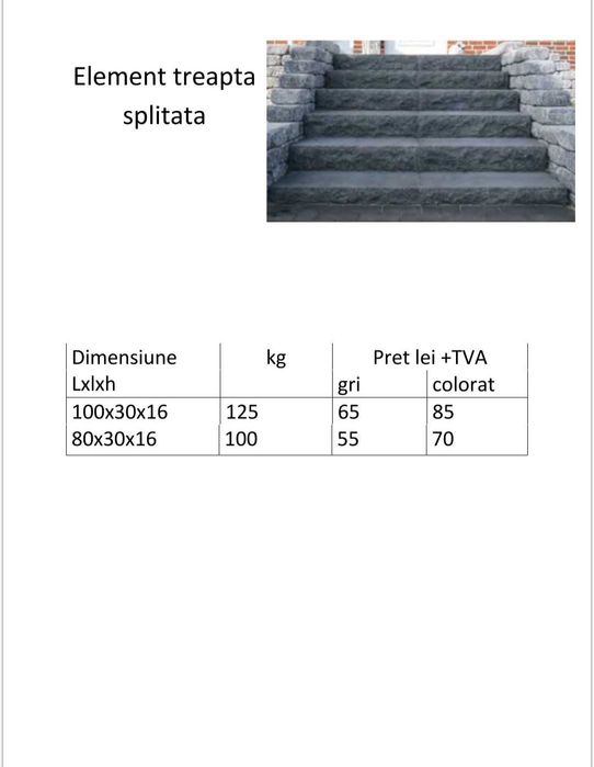 gard / zid de spijin din beton splitat