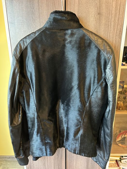 Кожено яке с агнешки плюш