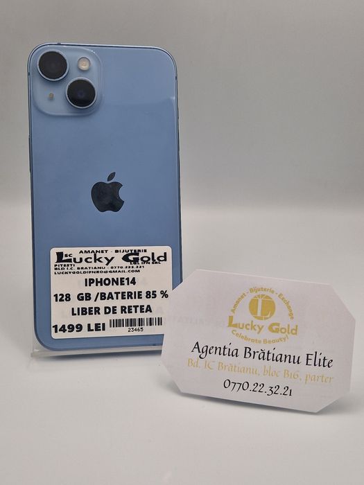 Iphone 14 128 GB Bat 85 % cod 23465