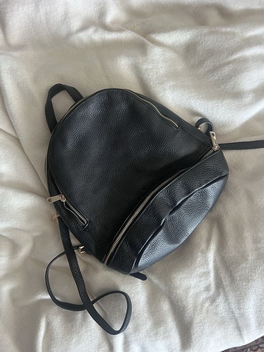 Естествена Кожена раница черна