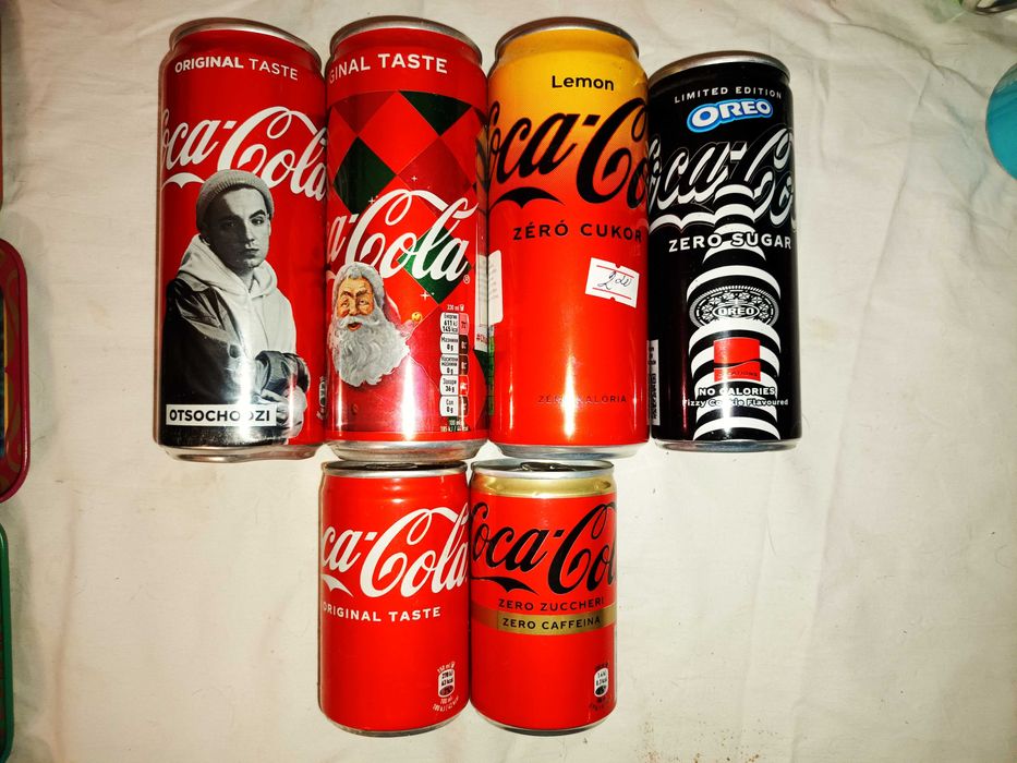 Кока Кола/Coca Cola артикули-чаши,кутии,кенчета,алуминиеви бутилки