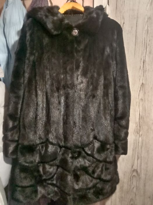 Шуба норкавая с капюшоном