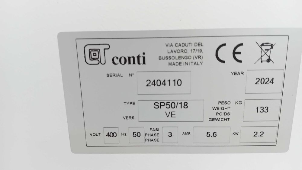 Спирален миксер 50 кг. Conti Italy със скоростен вариатор